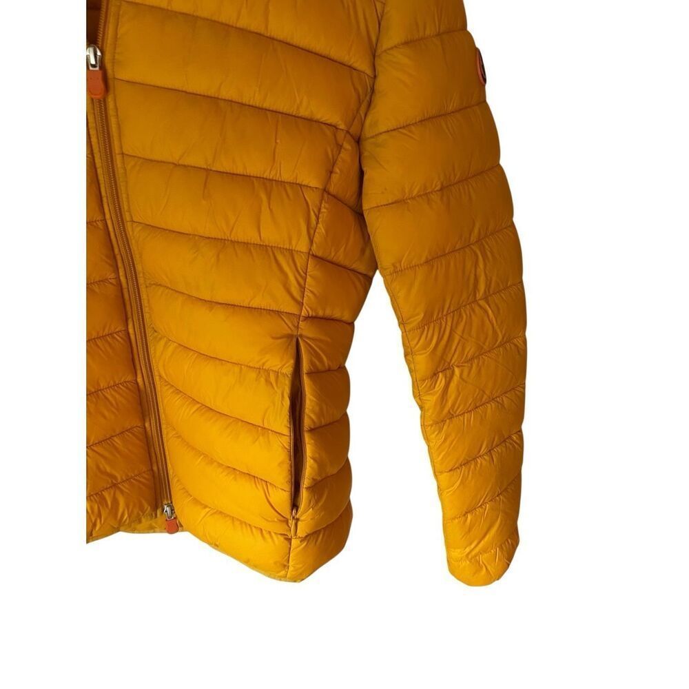 Save the Duck Mustard , XL. Lightweight Hooded Puffer. Cruelty Free. Packable - Picture 8 of 16